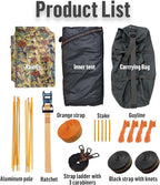 Night Cat Triangle Hammocks 2-Persons: Lay Flat 3 Point Hammock Tent with Bug Net Rainfly 13ft 440 LBS