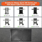Grill Griddle for Weber Spirit 200 Series - Dual Sided Sear Parts for Weber Spirit 200 & GS4 Spirit II E210,Spirit II E220,17.5" Porcelain-Enameled Cast lron Thick Nonstick BBQ Griddle Pan