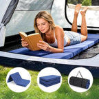ABORON XXL Camping Cot with 2in Memory Foam Trifold Mattress, 900LBS Heavy Duty Sleeping Cot for Adults, Extra Wide Sleeping Cot, 1200D Double Layer Oxford Cot for Camping, Guest, Office Nap