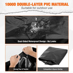 Yesker Portable Water Storage Bladder 30 Gallon – Heavy-Duty 1000D PVC Foldable Water Bladder Tank with 3/4" PVC Spigot for Garden, Camping & Car Use, Black