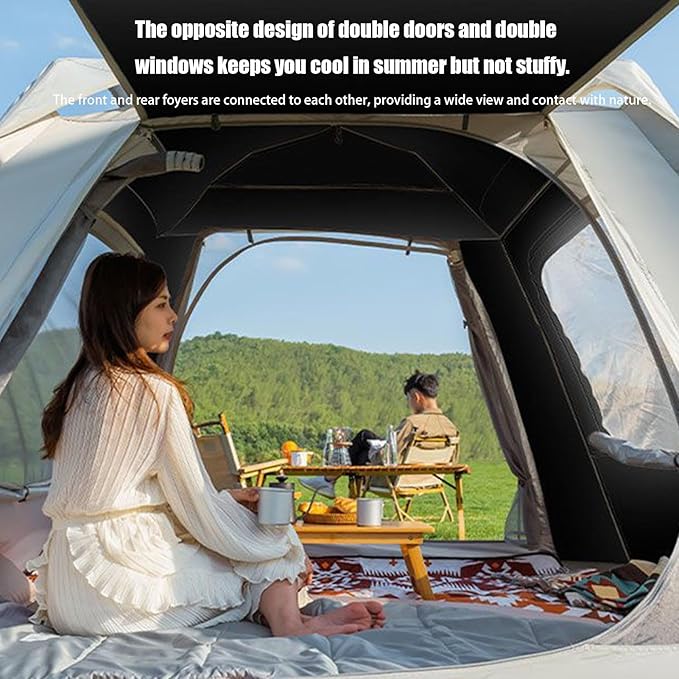 Genérico Camping Tent | Wide and Easy to Set Up Quick - Family Tent for Outdoor Activities, for Adults Teenage Couples on Picnic Hiking Mountaineering and