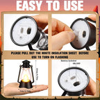 Ferraycle 24 Pcs Mini Lantern for Centerpiece Western Wedding Decor 4 Inch Camping Decorative with LED Candle Vintage Hanging Lantern Ornaments Bulk for Cowboy Cowgirl Xmas Party Decoration (Black)