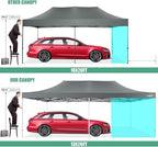 COBIZI 13x26 Pop Up Canopy Heavy Duty Canopy with Removable Sidewalls Party Tent Outdoor Wedding Large Event Tent with Roller Bag for Garden Lawn Waterproof UPF 50+ Easy Up, Gray (Framework Upgraded)