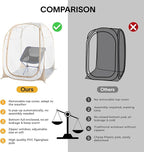 EighteenTek® Pod All Weather Sports Tent with Attached Floor, Instant Outdoor Bubble Tent, Rainproof Camping Sun Shelter for Sports Events Camping Fishing Cheering 1-4 Person