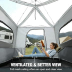 REDCAMP Canopy Camping Tent for Pop Up Canopy Tent, Inner Tent Converts Straight Leg 10'x10' or 10'x20' Canopy into Camping Tent, Fits 4-6 Person(Frame/Shelter NOT Included)