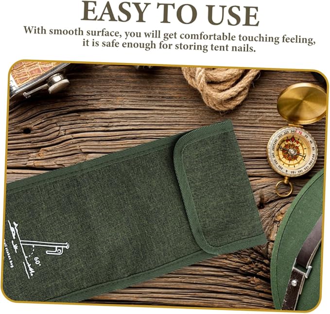 POPETPOP Ultralight Backpacking Tools Bag Tent Nail Storage Pouch Camping Accessories Oxford Tent Pegs Container