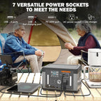 Portable Power Station 700W 577Wh Solar Generator, 120V Pure Sine Wave AC, PD 60W Fast Charge, 1000W Surge Inverter Power Bank Home Backup Battery for CPAP, Camping, RV, Outage