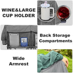 Double Camping Chairs Folding Chair Camping Loveseat Oversized 2 Person Camp Chairs for Adults Camping Couch Two Person Lawn Chairs Outdoor Sport Chair