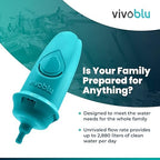 VivoBlu Core Family Filter Emergency Water Filtration System: Gravity Water Filter for Camping, Backpacking, and Hiking - Travel Filter for Purification Outdoors or in Emergencies