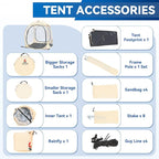 Sports Tent Pop Up Shelter - Instant Pod for All Weather, 2/4/6 Person Bubble Tent with Top Cover, Waterproof Clear Tent for Sports Events, Camping, Fishing, Cheering and Other Outdoor Activities