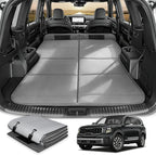 Car Bed for Kia Telluride, Foldable Non-Inflatable Memory Foam Camping Mattress, Thickened Portable SUV Trunk Sleeping Pad, Air Mattress Upgrade for Camping & Travel Essentials, With Storage Bag, Gray