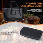 BBQ Blanket for Resting Meat, Portable Leak-Proof Meat Resting Bag, 5mm Thick Cotton Padding for Insulation, Dual-Use as Grilling Accessories & Cooler Bag, Gift for BBQ Enthusiasts
