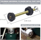 Lantern Replacement Parts Universal Plunger Metal Part, 4-Inch Long Plunger Pump Repair Kit, 242J5201, Lantern, Stove Replacement Parts, Compatible with Coleman Camping Stoves & Dual Fuel Lanterns.