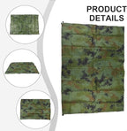 Tent Tarp for Camping - Rain Shelter with 6 Tie Points, Hiking Tarp with Tie Points, Backpacking Rain Fly, Beach Shade Tarp, Picnic Ground Cover, 100x145cm, 210T Polyester(Camouflage)
