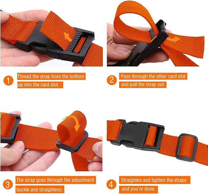 Premium Utility Straps with Quick Release Buckle Adjustable Short Nylon Tie Down Straps for Backpack Tactical Lashings Camping Gear Sleeping Bag Mattress Conveyor Belt Luggage