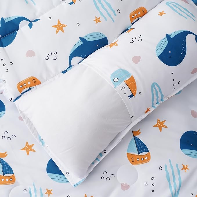 Bunnikins & Clover Toddler Nap Mat with Removable Pillow, Nap Mats for Preschool, Easy Clean Toddler Nap Pad for Kindergarten, Kids Sleeping Bag for Travel Camping