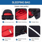 Down Sleeping Bag for Adults, 600 Fill Power, Ultralight & Compact with Compression Sack for Backpacking, Camping, Hiking