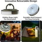 Camping String Lights, Rechargeable Waterproof Hanging Lamp Portable LED Light for Outdoor Camping Awning Tent Garden Party Yard Festival Decor (16.4FT 5 Lighting Modes)