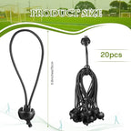 Shappy 20 Pcs 5.9 Inch Soccer Bungee Cords with Ball Elastic Cord Straps Tarp with Balls Sports Replacement Soccer Rebounder Goal Bungee Canopy Shock Cords for Ball Training Goal Camping Tent Net Door