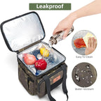 HSHRISH Xlarge Expandable Tactical Lunch Box for Adults, Durable Insulated Lunch Bag with Lots of Storage Space, for Men Work Office Outdoor Picnic Trips Camping,22 L, Black-Camo