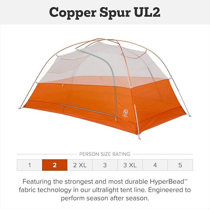 Big Agnes Copper Spur UL - Backpacking Tent for Camping, 3 Season, Ultralight, Waterproof, Anodized Poles