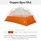 Big Agnes Copper Spur UL - Backpacking Tent for Camping, 3 Season, Ultralight, Waterproof, Anodized Poles