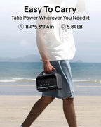 Portable Power Station 300W, 192Wh Large Power Bank with 110V AC Outlet, LiFePO4 Battery Backup,8-Ports Solar Generator Fast Charging for Camping, Hurricane Emergency, Outdoor,Home