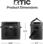 RTIC Ultra-Tough Soft Cooler 50 Can, Insulated Bag Portable Ice Chest Box for Lunch, Beach, Drink, Beverage, Travel, Camping, Picnic, Car, Trips, Floating Cooler Leak-Proof with Zipper