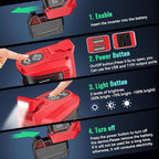 Ecarke 200W Portable Power Inverter Compatible with Milwaukee 18V Battery, DC 18V to AC 110V Power Station with 1 AC Outlet, 2 USB, 1 Type-C & LED Light, for Outdoor Emergency Use (No Battery)(2-Pack)