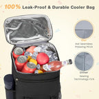 Cooler Backpack Soft Insulated Leak Proof 50 Cans Insulated Backpack Cooler Portable Picnic Camping Beach Hiking BBQ Lunch Backpack for Men and Women - Black