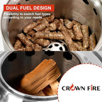 Table Top Fire Pit – Portable Smokeless Tabletop Firepit for Patio, Balcony and Camping – Indoor Fire-Pit, Table-top, Mini Grill, Smores Small Outdoor Fire Bowl Pellets or Wood Fuel (Stainless Steel)