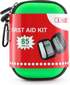 I GO 85 Pieces Hard Shell Mini Compact First Aid Kit, Small Personal Emergency Survival Kit for Travel Hiking Camping Backpacking Hunting Marine Car