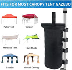 Joramoy Heavy Duty Weight Bags(150LBS) for Pop up Tent, Set of 4, Black(Without Sand)