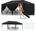 Garvee 10x10 Pop Up Canopy Tent, Heavy Duty Commercial Instant Shelter with One-Person Setup, UPF 50+ Waterproof, 100 Sq Ft Shade for Outdoor Events, Camping, Farmers Market