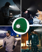 Beanie Headlamp - Unisex Winter Knit Cap Gifts for Men Dad Father with LED Hands Free USB Rechargeable Caps