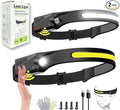 Lumi Light LED Headlamp Rechargeable, LED Head Band, 230° Wide Beam with Motion Sensor for Adults, 5 Mode Waterproof Lightweight Outdoor Camping Hiking Cycling Essentials (2)
