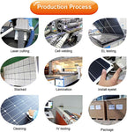 500W Flexible Solar Panels 5x100W 12V Monocrystalline Cell for Battery Charge Marine RV Trailer Boat Cabin Van Car Uneven Surfaces
