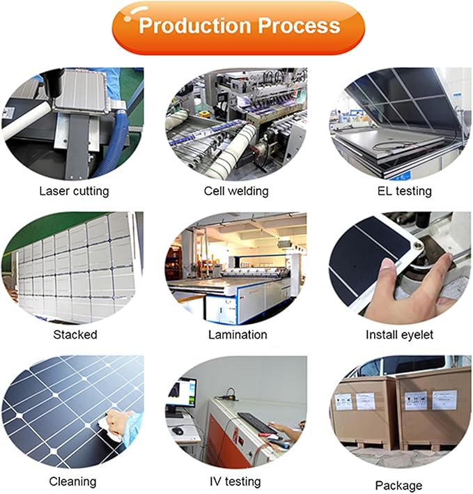 500W Flexible Solar Panels 5x100W 12V Monocrystalline Cell for Battery Charge Marine RV Trailer Boat Cabin Van Car Uneven Surfaces