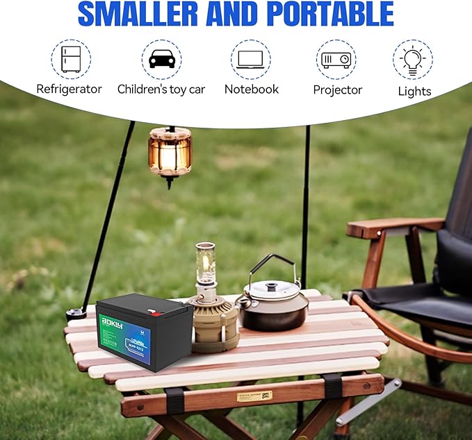 Aokly 12V 12Ah LiFePO4 Battery, Low-Temp Protection, 4000+ Cycles, Built-in 12A BMS, for UPS, Ride on Toys, Fish Finder, Marine, Power Wheels