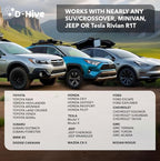 D-Hive Unbeatable Durability SUV Air Mattress for Car Camping, Durable Extra Thick 300D Oxford Fabric, Quick Easy Set-Up w/Electric Pump, Bed Mattress, Mattress for SUV, Car Air Mattress