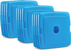 Cool Coolers By Fit & Fresh 12 Pack Slim Ice Packs, Quick Freeze Space Saving Reusable Ice Packs for Lunch Boxes or Coolers, Clear Blue Kids Ice,12 Pack