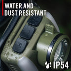 Coast FL97R Voice-Controlled 1200 Lumen Rechargeable LED Headlamp with Pure Beam® Spot & Flood, ARC Lighting, Red & Green Color Modes, Glide Focus™ Radial Arm Dial and USB-C Charge Port, Forest Green