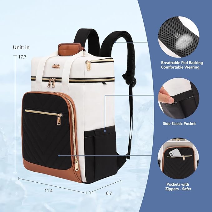 Backpack Coolers Insulated Leak Proof for Women Men, 35 Cans Large Capacity Waterproof Cooler Backpack, Soft Portable Cooler Bag for Beach Travel Camping Picnic Work