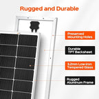 RICH SOLAR MEGA 130 Slim 2 Pack of 130 Watt Monocrystalline Solar Panel for RV, Trailer, Motorhome