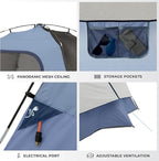 CORE 6 Person Lighted Dome Tent for Outdoor Family, Hiking, and Backpacking | Portable Dome Camp Tent with Storage Pockets for Camping Accessories