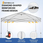 10x10 FT Pop Up Canopy, Easy Up Canopy Tent for Outdoor Patio, Backyard Parties Camping & Beach, Heavy Duty Instant Canopies with 1-Button Setup, 3 Adjustable Heights, UPF 50+ & Wheeled Bag