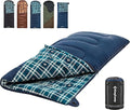 KingCamp Sleeping Bag for Adults, Cold Weather & Warm XL Big and Tall Flannel Sleeping Bags with Compression Sack Portable Waterproof Essentials Gear Accessories for Outdoor Camping