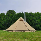 10.5' x 5.2' Camping Tent with Stove Jack Outdoor Teepee Tent for Family Camping Backpacking Hiking,Teepee Tent