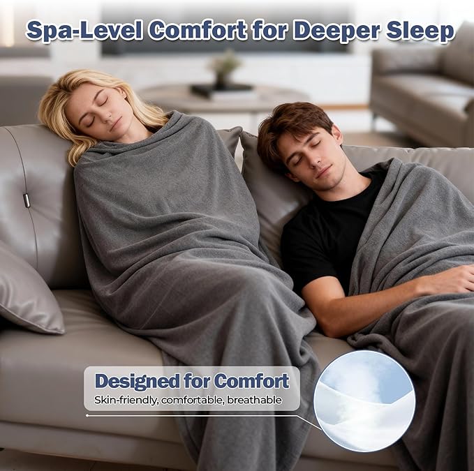 Sleep Pod for Deeper Sleep - Weighted & Cozy Wearable Blanket Hoodie, Home Camping Sleeping Bag, Anxiety Relief, Portable for Travel & Home Lounging