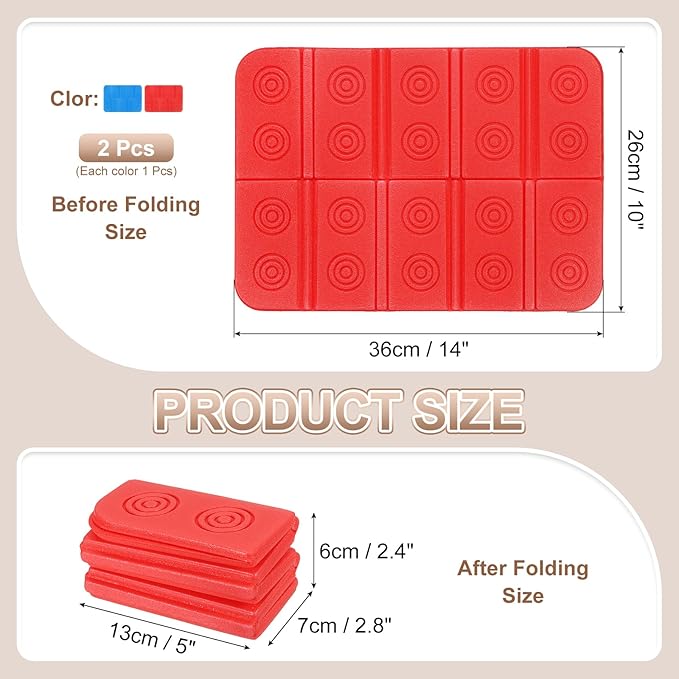 Folding Foam Mat, Mini Portable Lightweight Mini Waterproof Folding Mat Fit for Backpacking Hiking Camping Kneeling Outdoor Activities